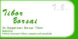 tibor borsai business card
